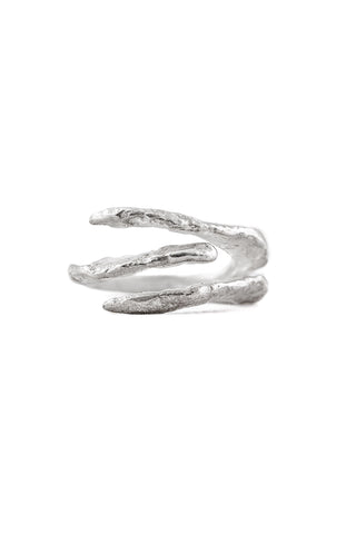 Shop Slow Fashion Artisanal Dark Jewellery Designer Maya Noach Sterling Silver Talon Ring at Erebus