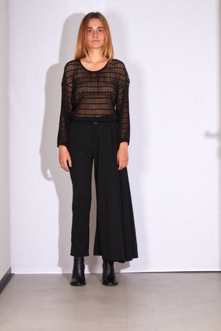 Shop Emerging Dark Luxury Avant-garde Designer Pavlina Jauss SS21 Space Collection Black Asymmetric Zagami Trousers at Erebus