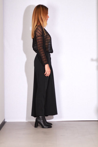 Shop Emerging Dark Luxury Avant-garde Designer Pavlina Jauss SS21 Space Collection Black Asymmetric Zagami Trousers at Erebus