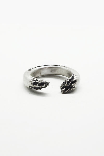 Shop Emerging Slow Fashion Avant-garde Jewellery Brand OSS Haus Broken Dreams Collection Oxidised Silver Acid Ring at Erebus