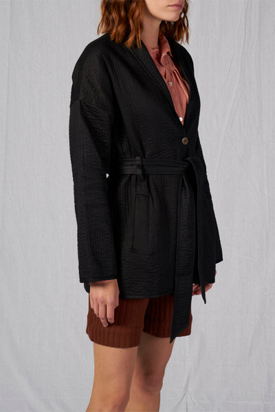 Shop Emerging Slow Fashion Conscious Conceptual Brand Cora Bellotto Black Awakened Blazer Jacket at Erebus