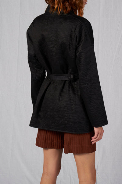 Shop Emerging Slow Fashion Conscious Conceptual Brand Cora Bellotto Black Awakened Blazer Jacket at Erebus