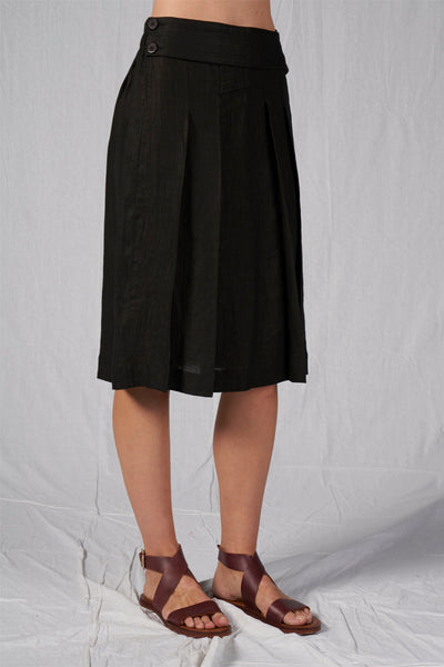 Shop Emerging Slow Fashion Conscious Conceptual Brand Cora Bellotto Black Hemp Giada Skirt at Erebus