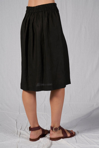 Shop Emerging Slow Fashion Conscious Conceptual Brand Cora Bellotto Black Hemp Giada Skirt at Erebus
