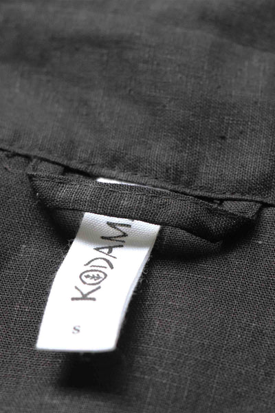 Shop Emerging Slow Fashion Avant-garde Unisex Streetwear Brand Kodama Apparel Charcoal Hemp and Organic Cotton Hankai Long Sleeve Shirt at Erebus