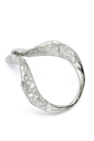 Shop Slow Fashion Artisanal Dark Jewellery Designer Maya Noach Sterling Silver Horn Ring at Erebus